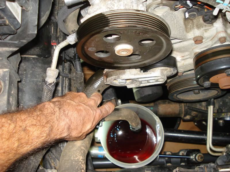 Drain power steering fluid jeep